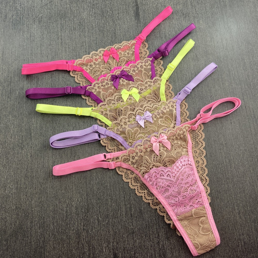 Calcinha Fio Dental String Renda Nude