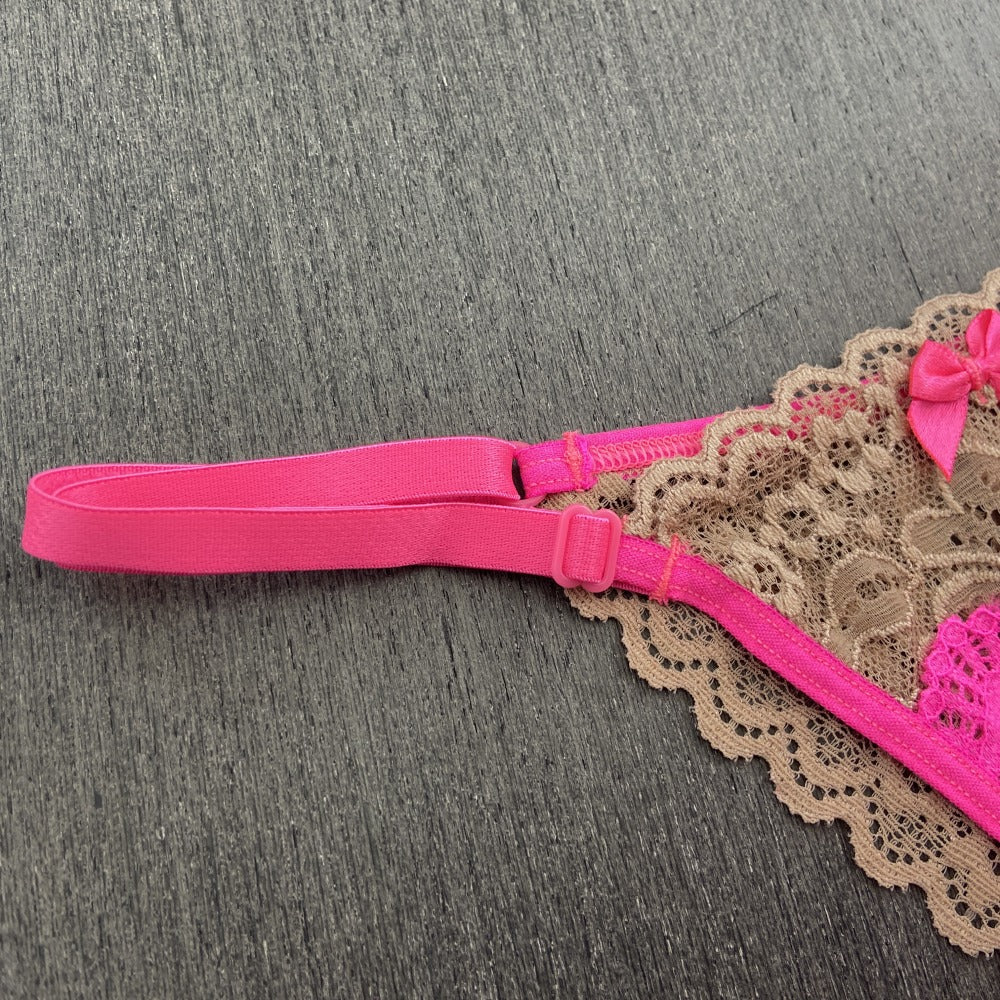 Calcinha Fio Dental String Renda Nude