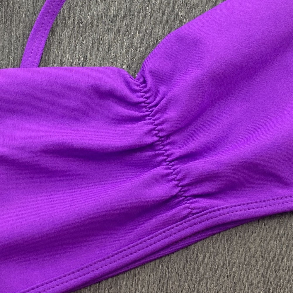 Top Fitness Poliamida Violeta